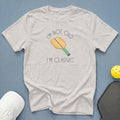 Light grey t-shirt with pickleball paddle graphic and text "I'm Not Old I'm Classic".